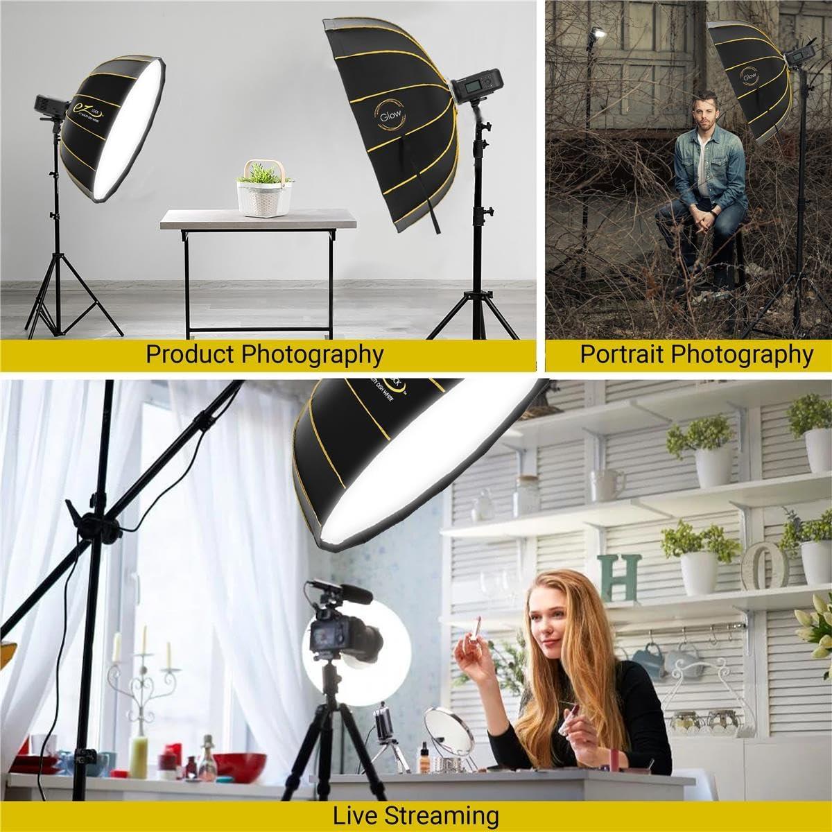 Plato de Belleza Glow EZ Lock 42" Blanco con Montura Bowens