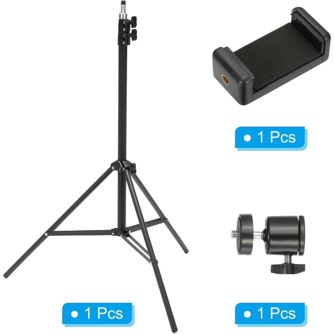 PATIKIL 6.9ft Light Stand Photography, Adjustable Light Stand Photography Tripod Stand Heavy Duty Portable for Ring Light Video Recording Studio Cameras Strobe