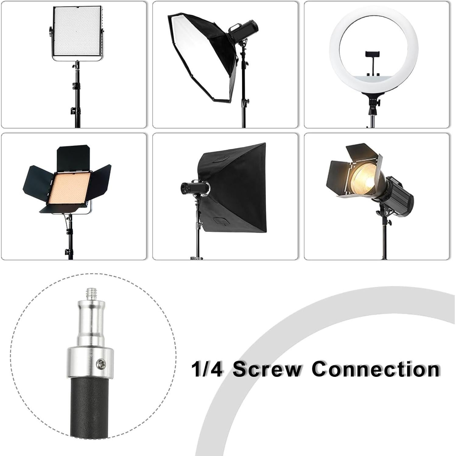 PATIKIL 6.9ft Light Stand Photography, Adjustable Light Stand Photography Tripod Stand Heavy Duty Portable for Ring Light Video Recording Studio Cameras Strobe