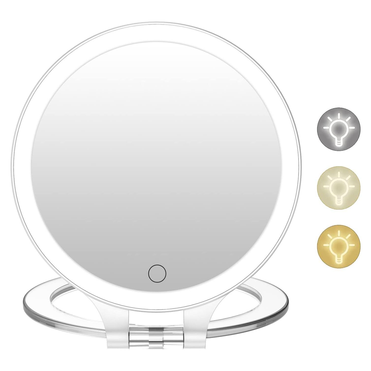 Espejo de Aumento FASCINATE 10X LED Recargable Blanco