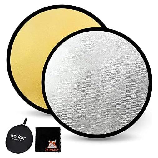 Reflector Plegable 110cm Godox 2-en-1 Dorado Plateado