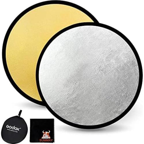 Reflector Plegable 110cm Godox 2-en-1 Dorado Plateado