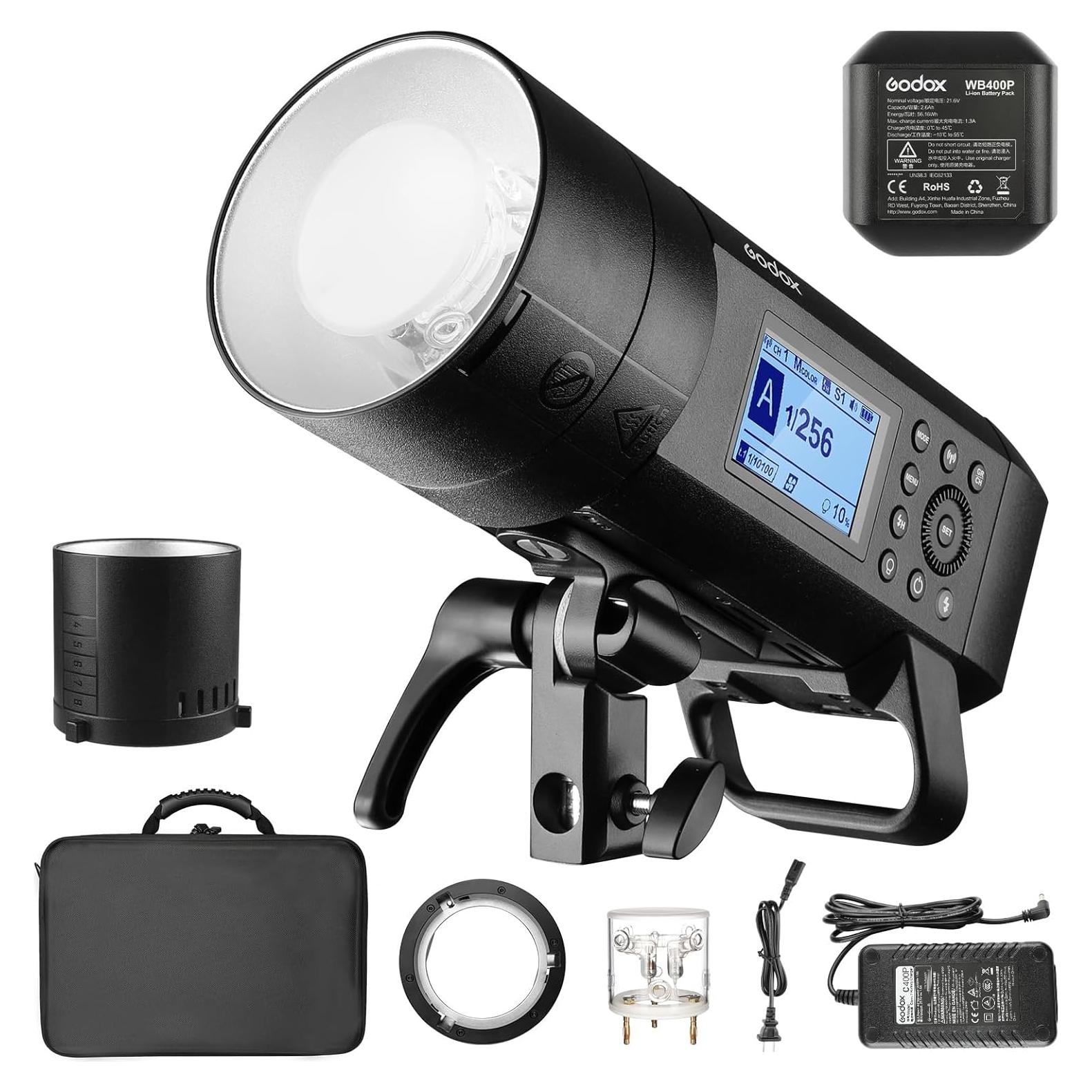 Flash Externo Godox AD400Pro 400Ws TTL HSS 2.4G Batería