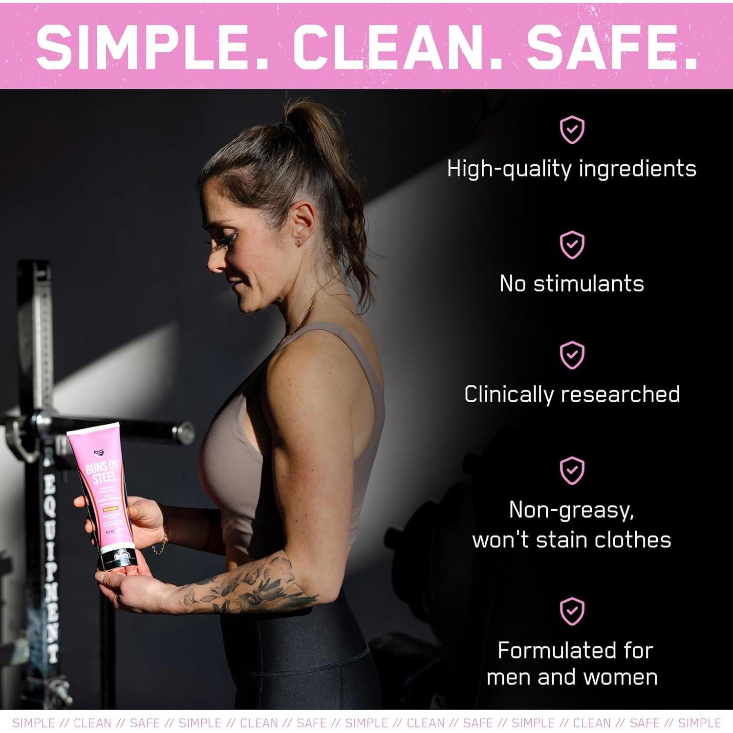 Crema Anticelulitis SteelFit Buns of Steel 236.6 ml - Reafirmante