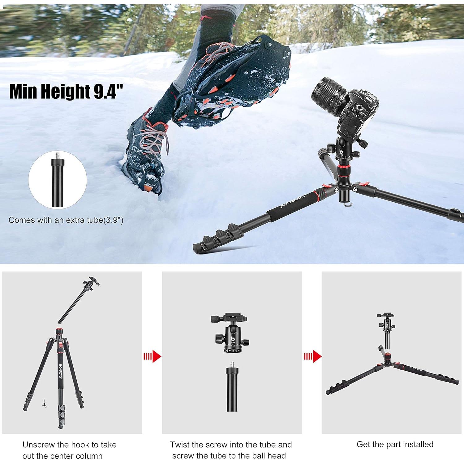 Trípode de Aluminio BONFOTO B168 para Cámara 1.45 kg