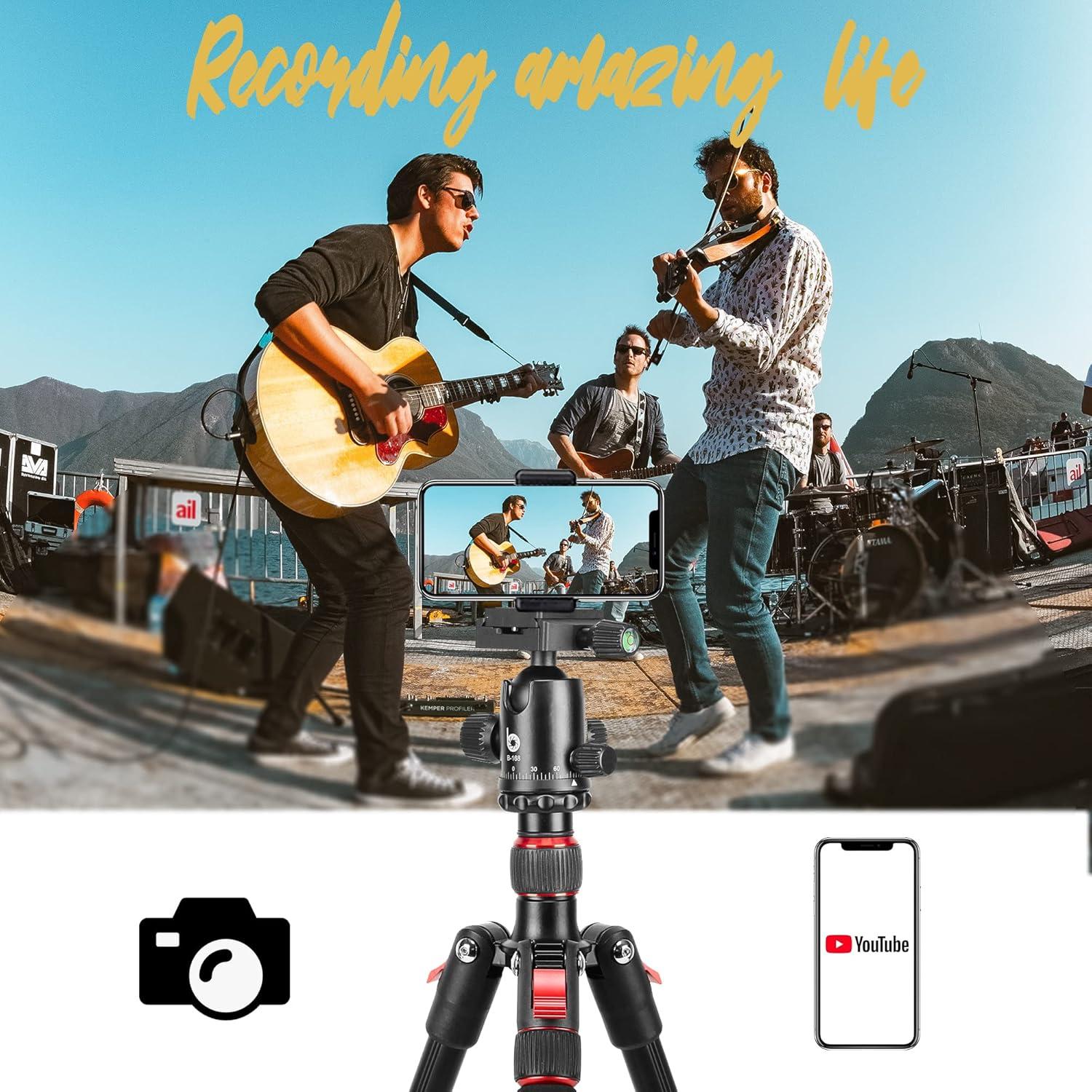 Trípode de Aluminio BONFOTO B168 para Cámara 1.45 kg