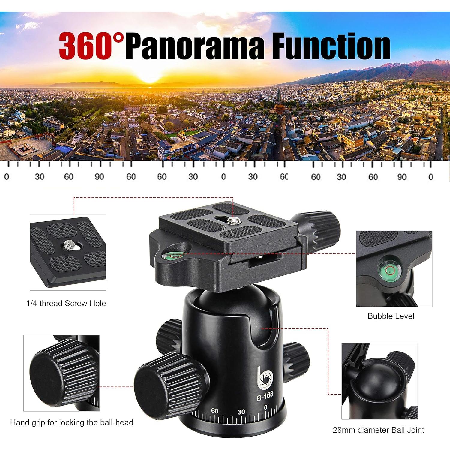 Trípode de Aluminio BONFOTO B168 para Cámara 1.45 kg