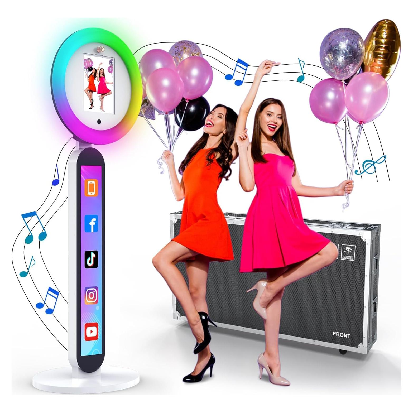 Máquina de Fotomatón Portátil iHorse A1 con Luz Anular RGB 55.9cm