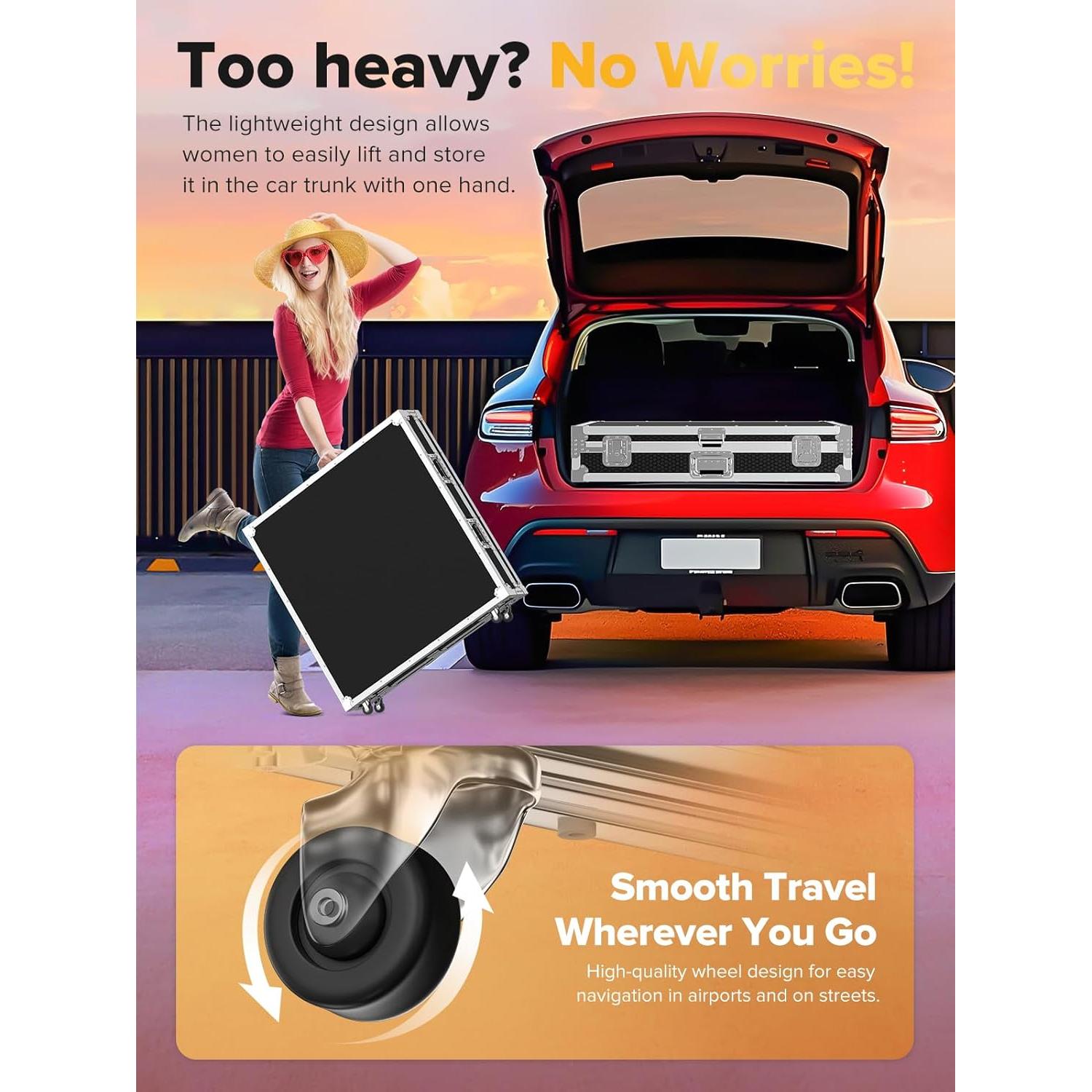 Máquina de Fotomatón Portátil iHorse A1 con Luz Anular RGB 55.9cm