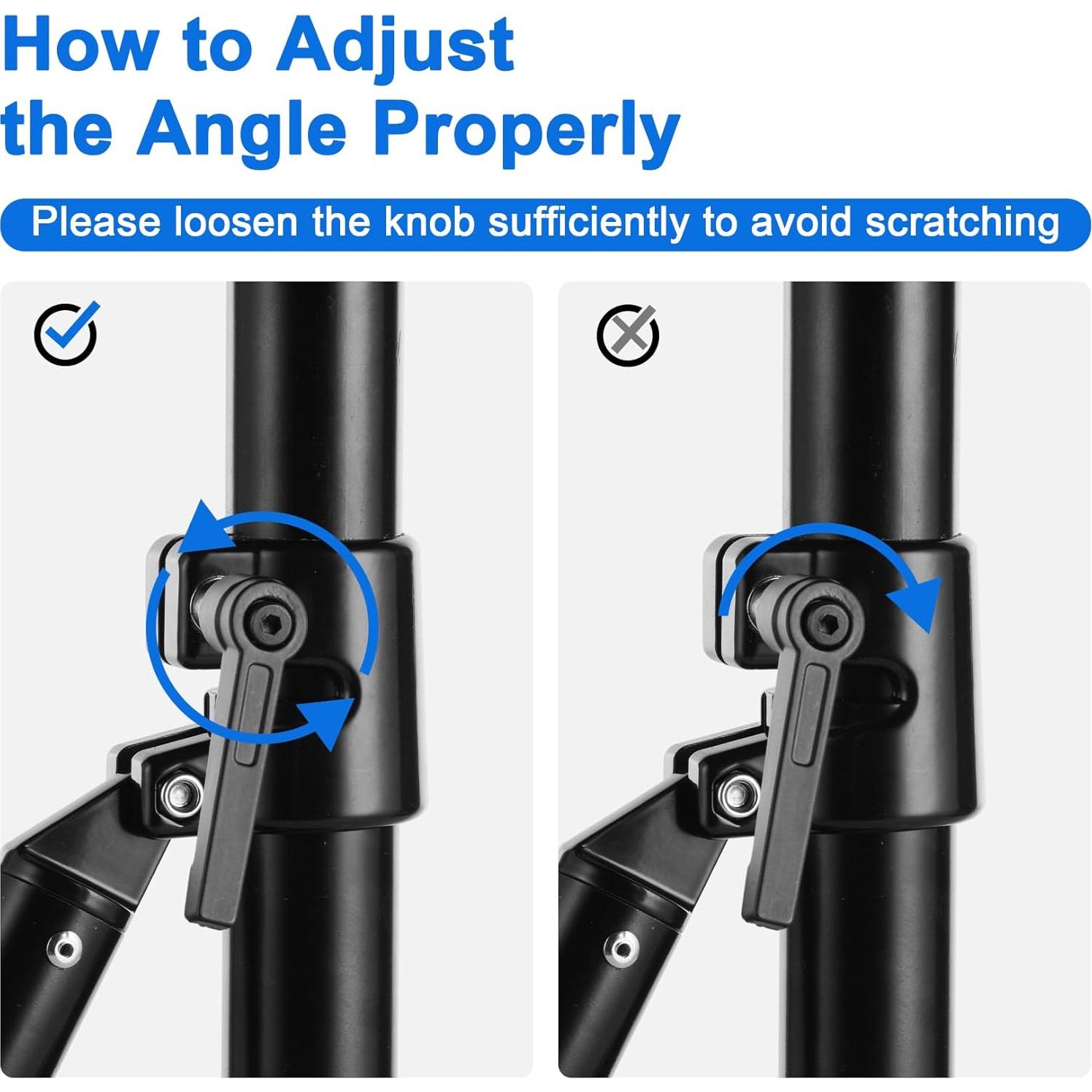 Selens Wall Mount Triangle Boom Arm 39.37inch/100cm, Ring Light Mount Support and Handle Adjustable Knob Accessory 180°Flexible Rotation for Studio Video Light, Monolight, Photography, Softbox, Reflec