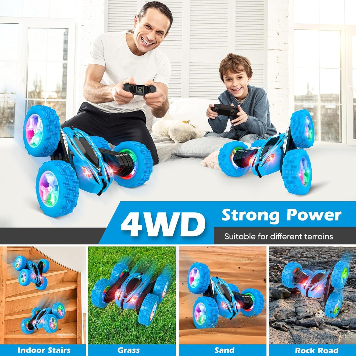 Coche de Control Remoto Qumcou 4WD 360° para Niños 6-12 Años