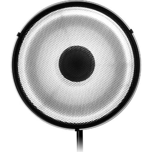 Fotodiox Pro Beauty Dish 18" Kit with Honeycomb Grid and Speedring for Photogenic Studio Max III 180, 320 Strobe Light & more