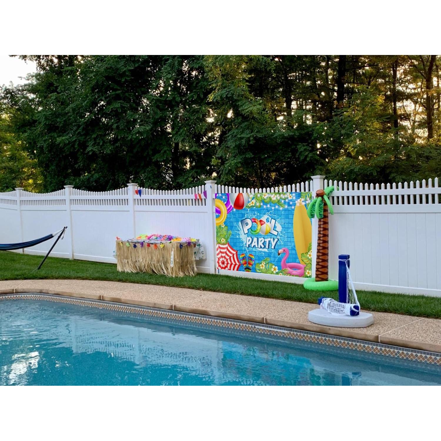 Fondo de Fiesta Piscina RUYI 2.1x1.5m Decoración Colorida