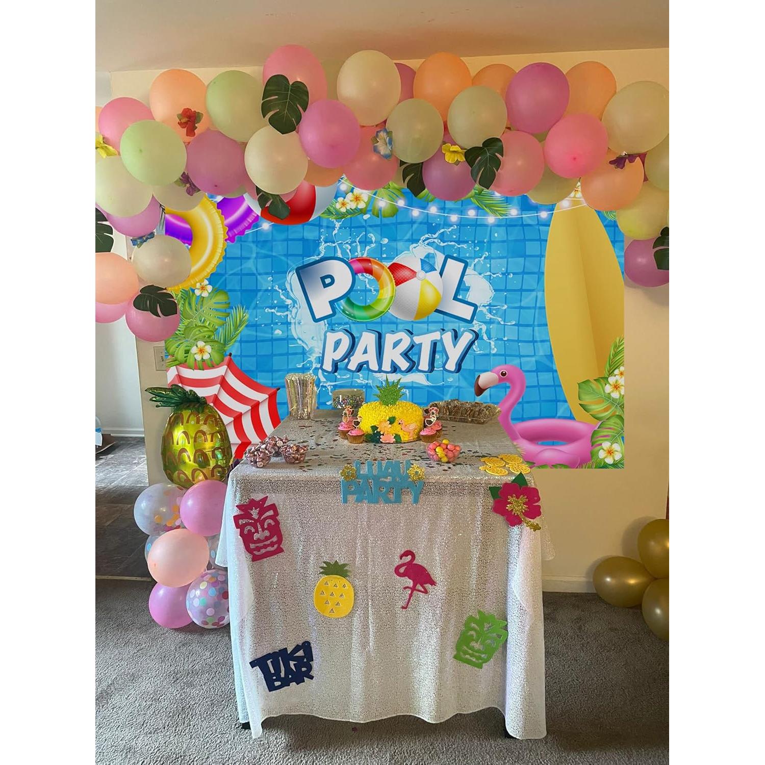 Fondo de Fiesta Piscina RUYI 2.1x1.5m Decoración Colorida