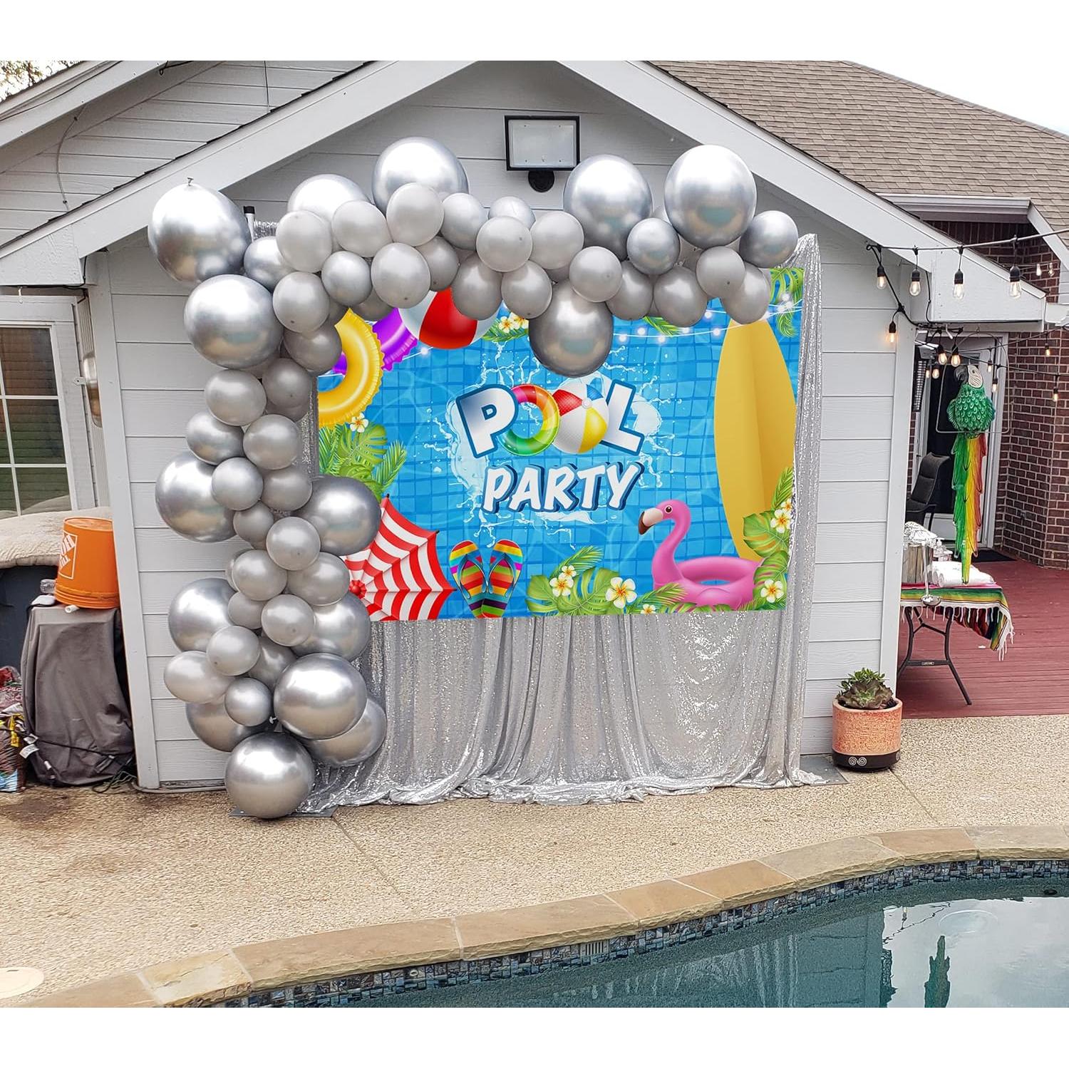 Fondo de Fiesta Piscina RUYI 2.1x1.5m Decoración Colorida