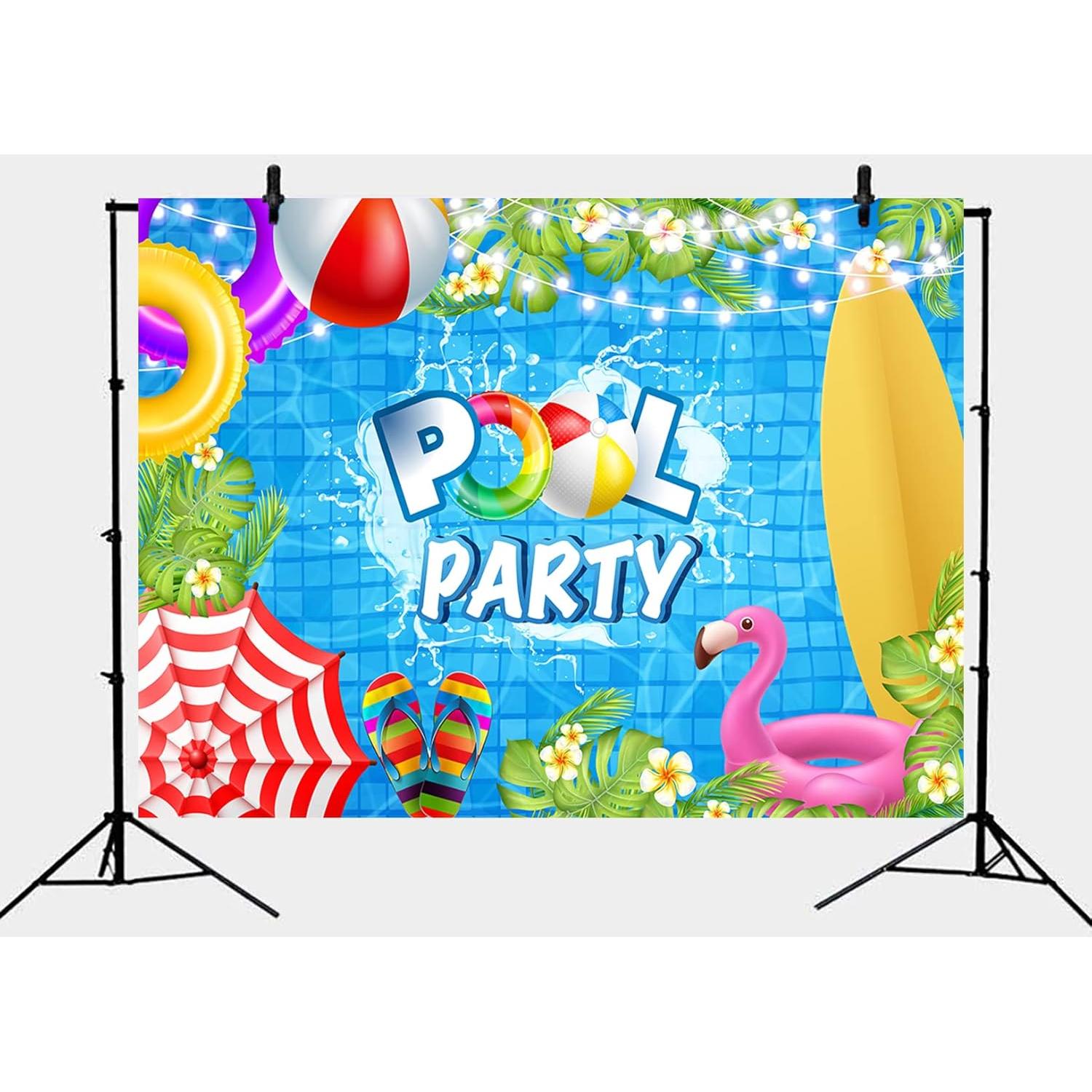 Fondo de Fiesta Piscina RUYI 2.1x1.5m Decoración Colorida