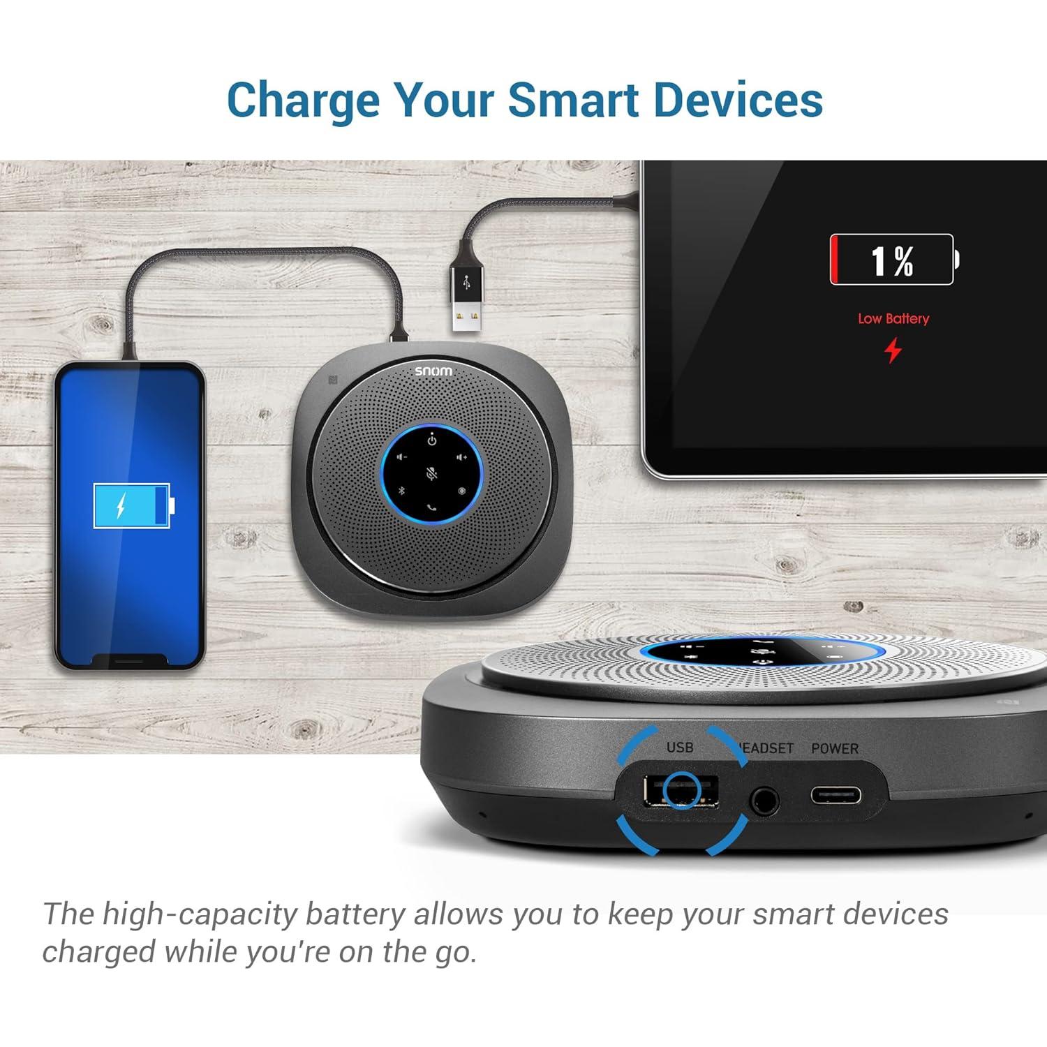 Altavoz de Conferencia Snom C300 Bluetooth 5.0 6 Micrófonos