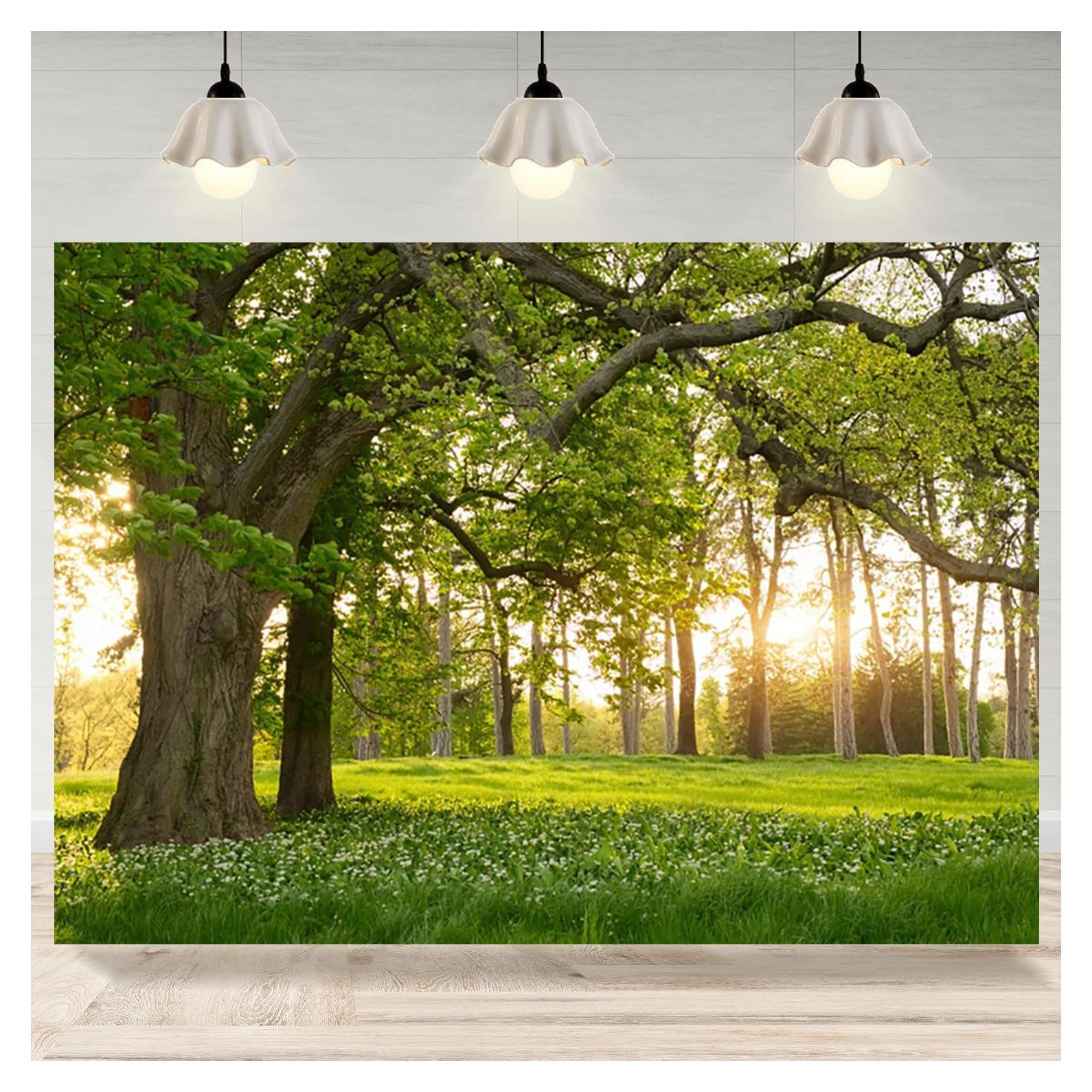 Fondo Fotográfico Vinilo 2.13x1.52m TOENGS Bosque Primavera