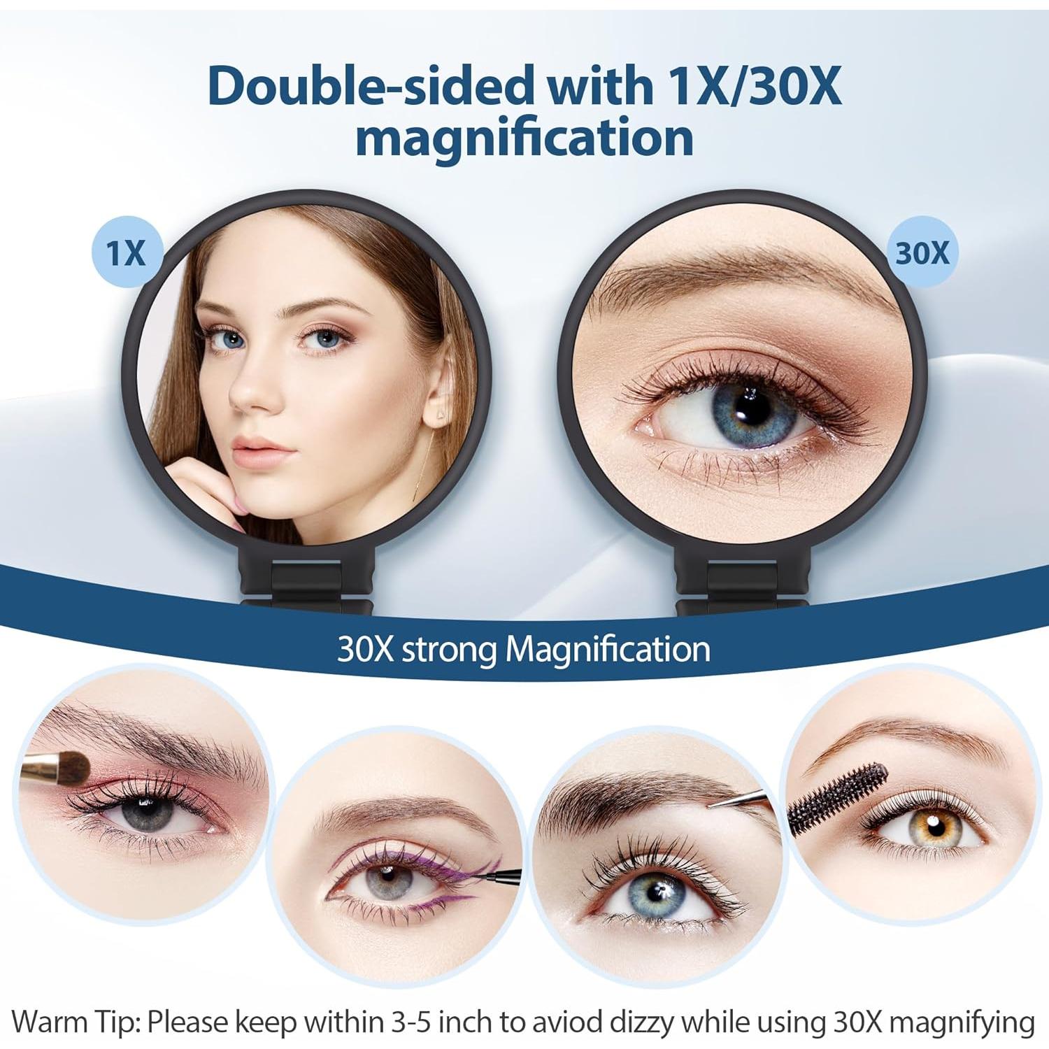 Espejo de Aumento 30X B Beauty Planet Doble Cara Portátil