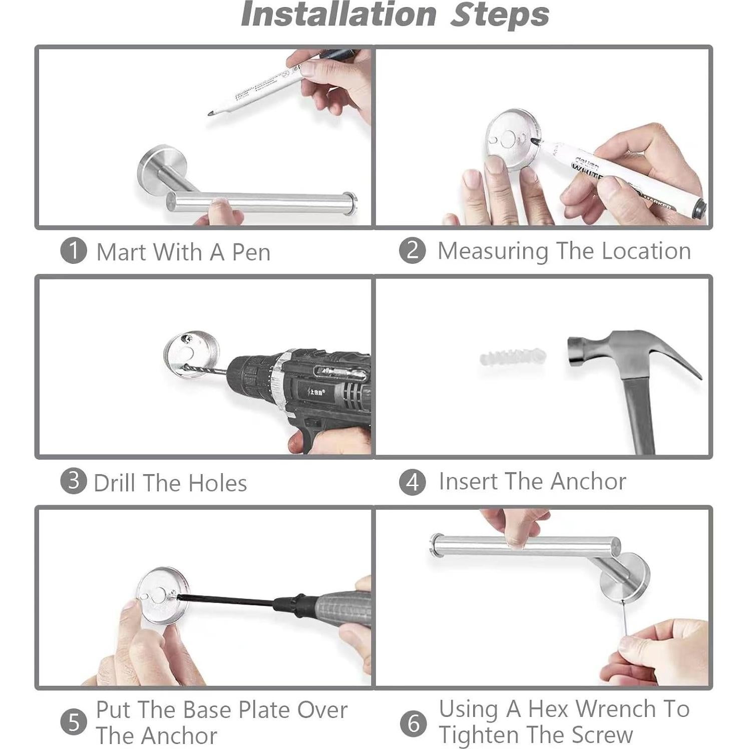 Cilee Barra de Toalla de Baño Acero Inoxidable 40.64 cm