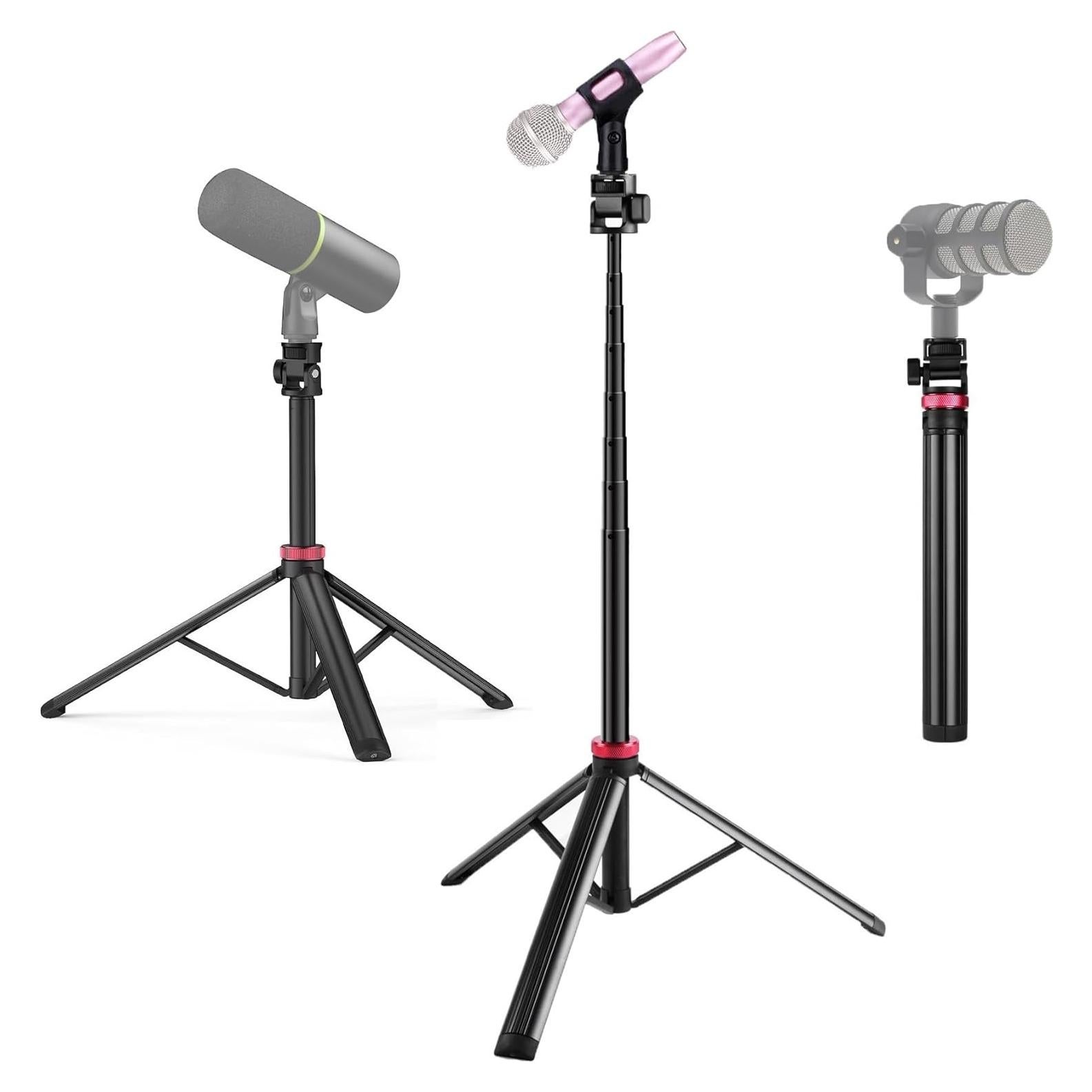 Soporte de Micrófono Trípode Telescópico 2.06m Aluminio