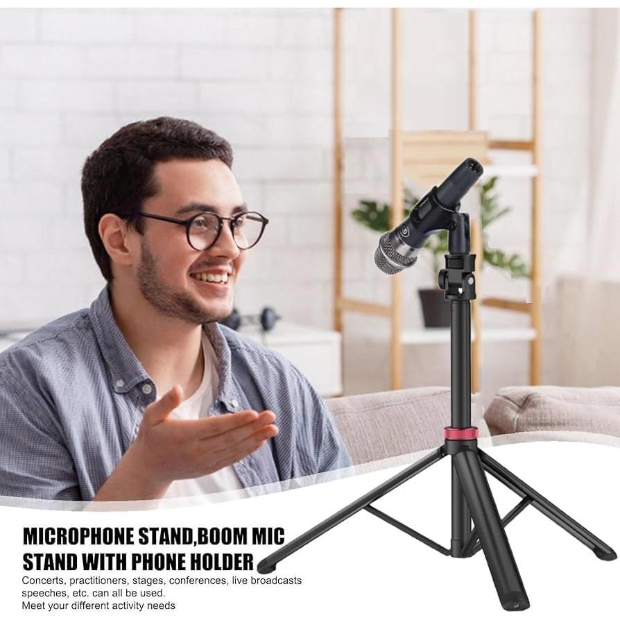 Soporte de Micrófono Trípode Telescópico 2.06m Aluminio