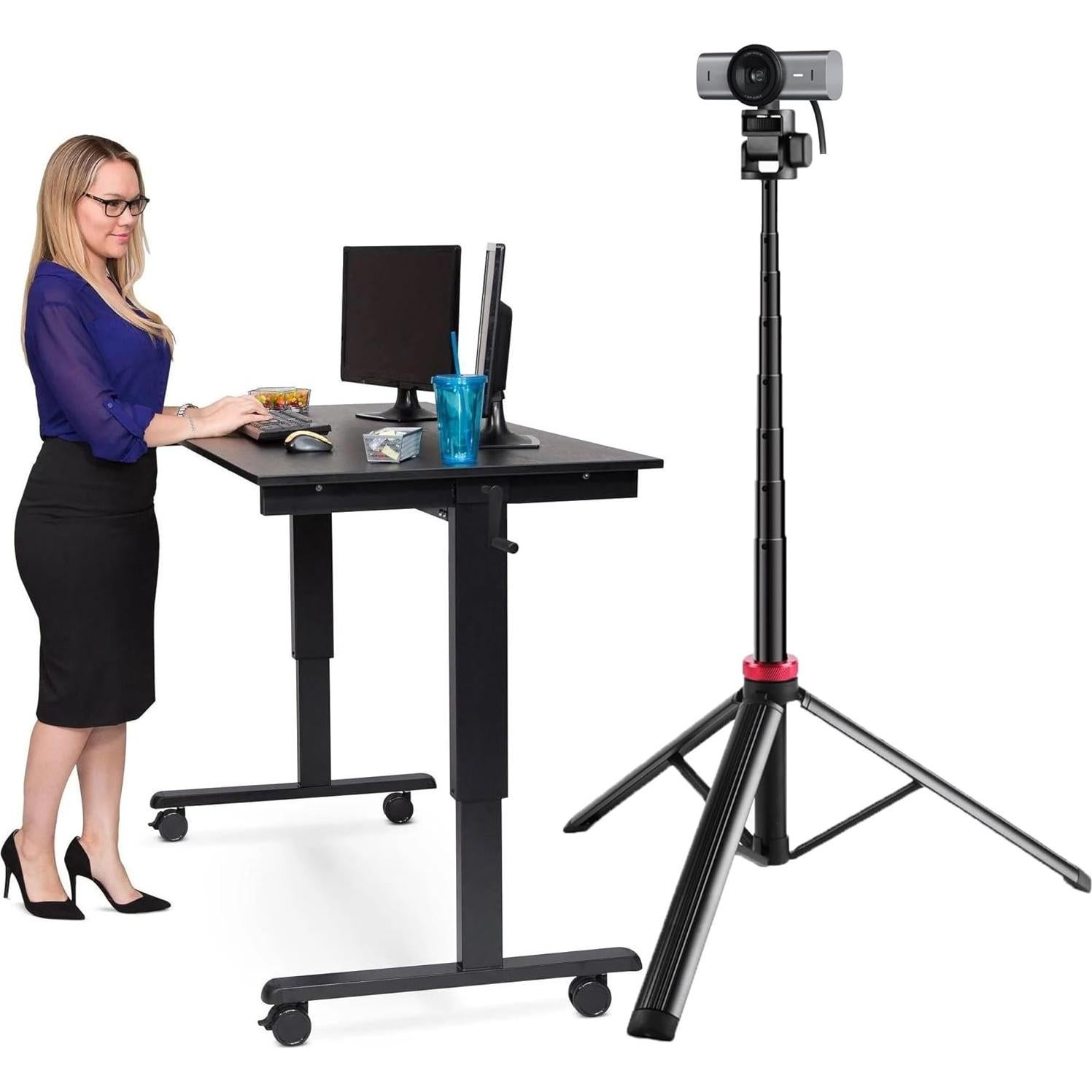 Soporte de Micrófono Trípode Telescópico 2.06m Aluminio