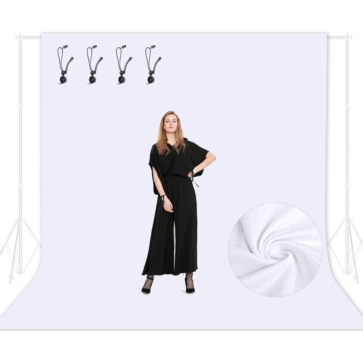 Luz de Anillo LED EMART 45 cm con Soporte y Fondo Blanco 2.5x3 m