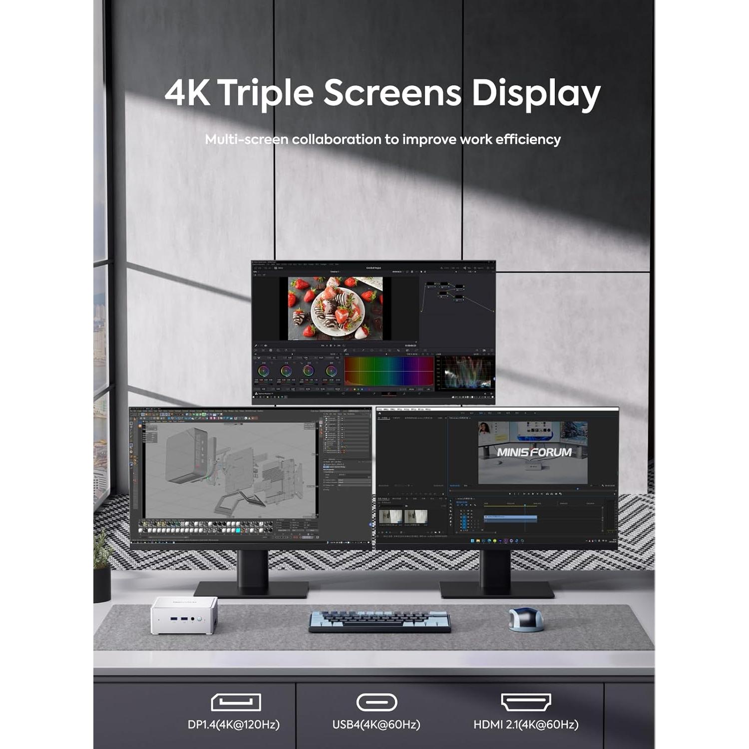 MINISFORUM NAB9 Plus Mini PC i9 32GB RAM 1TB SSD HDMI DP