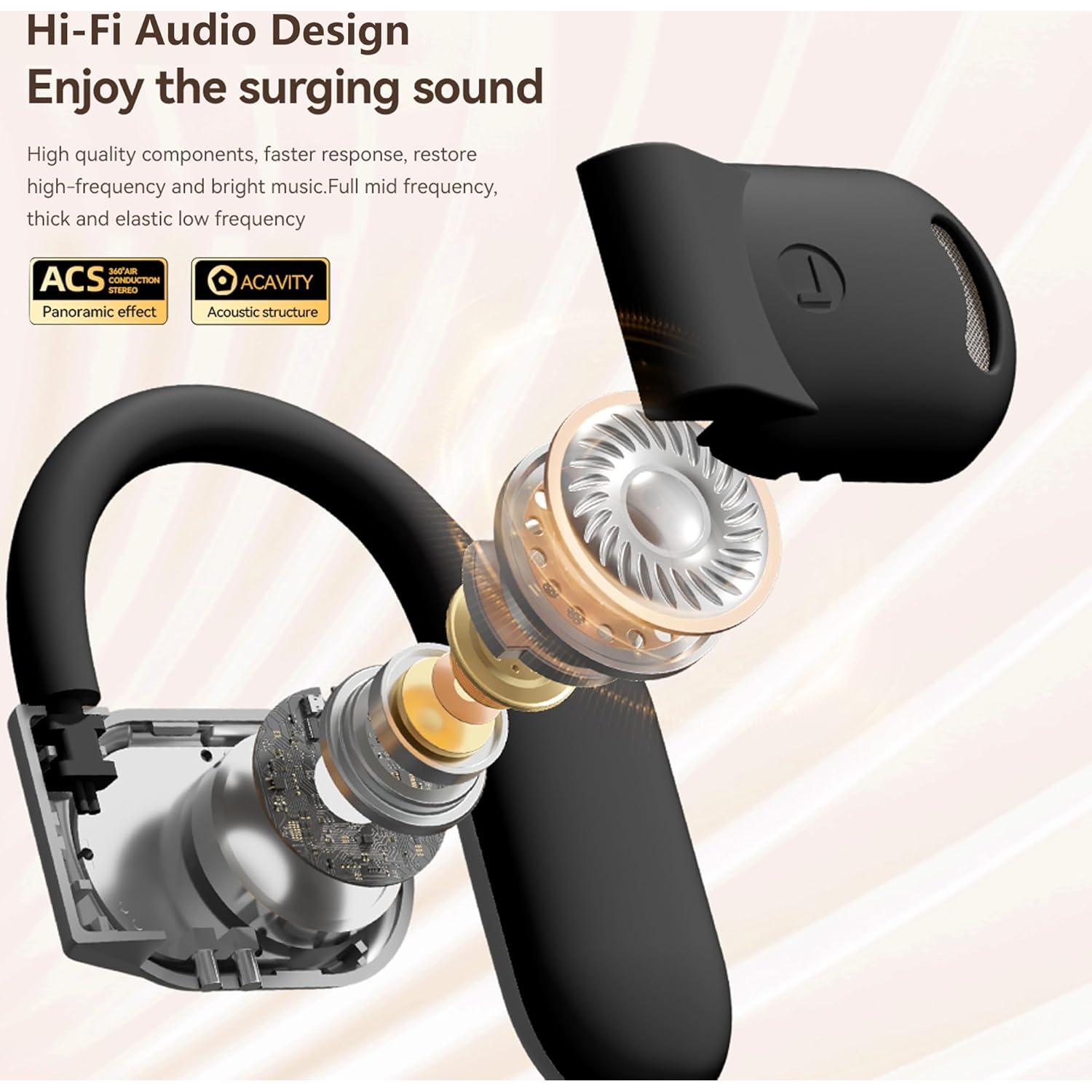 Auriculares Traductores AI Bluetooth - 144 Idiomas, Negro