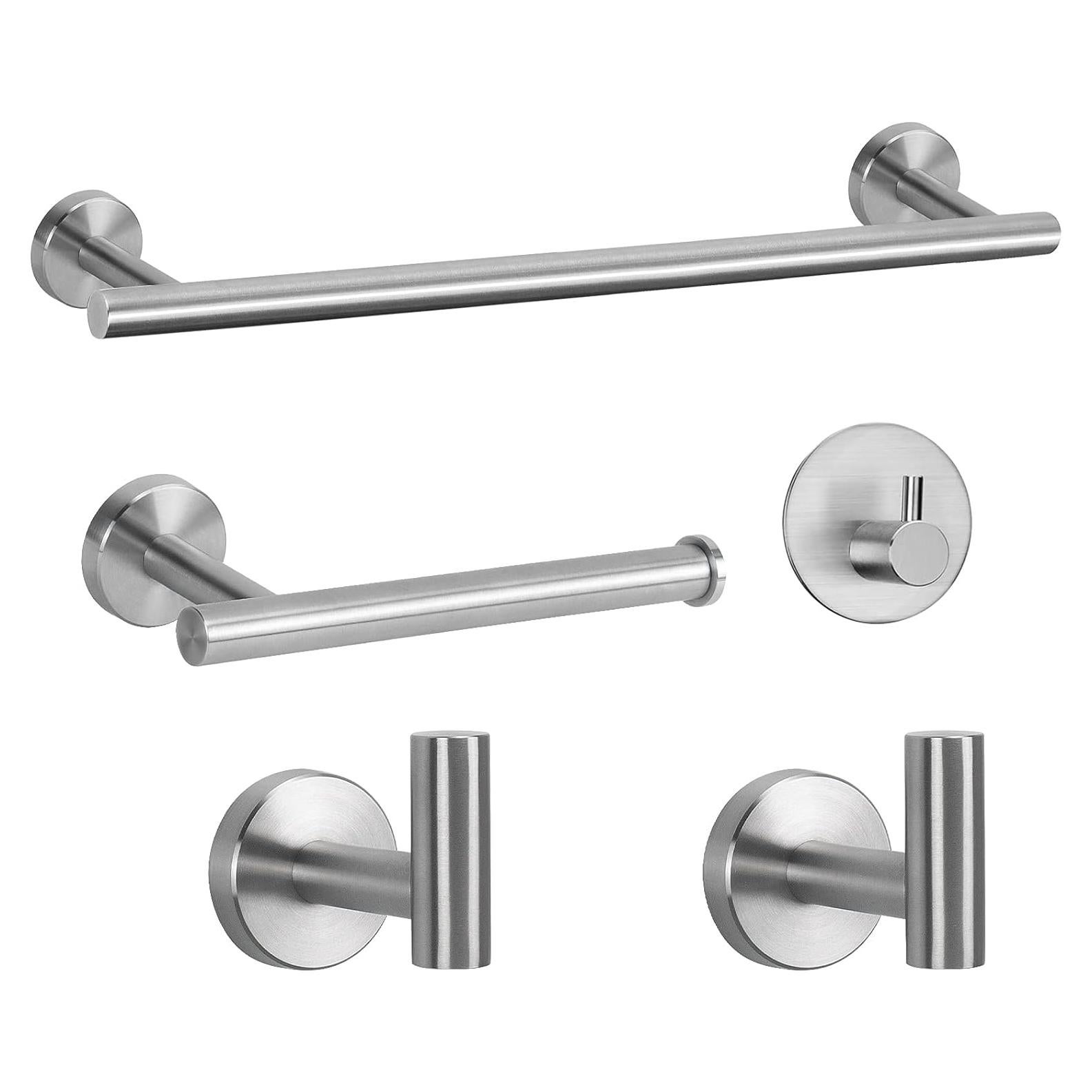 Conjunto de Accesorios de Baño NearMoon 5 Piezas Acero Inoxidable