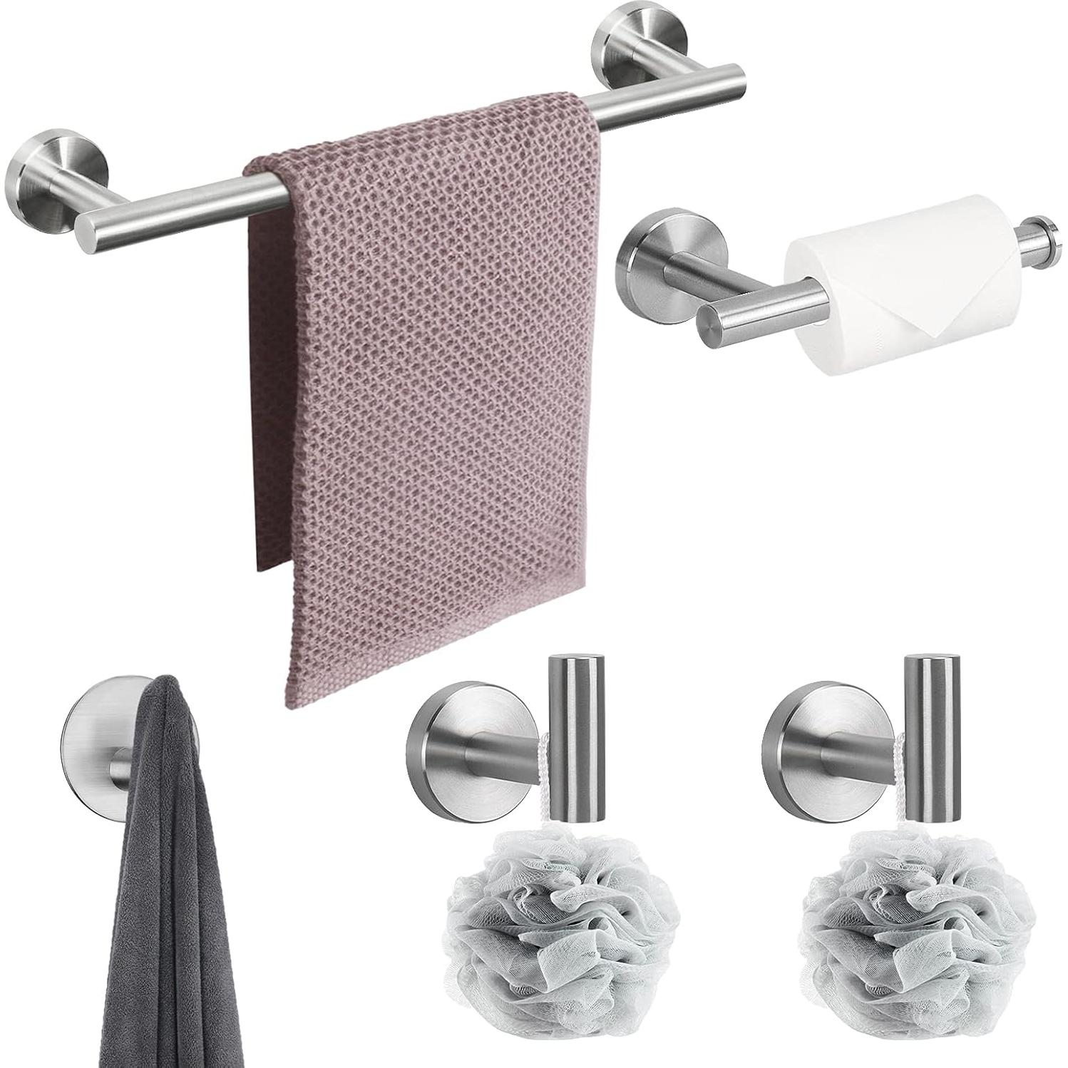 Conjunto de Accesorios de Baño NearMoon 5 Piezas Acero Inoxidable