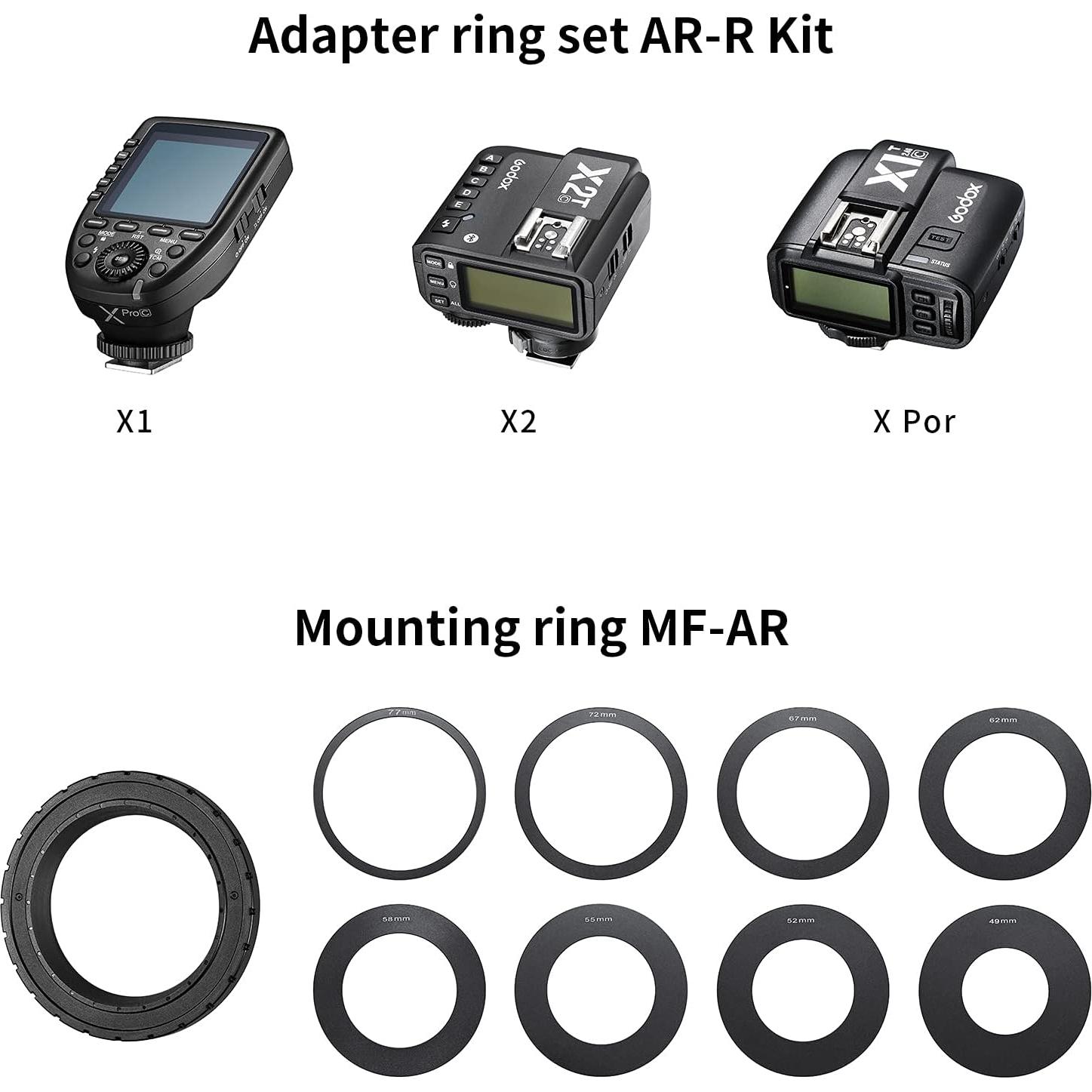 Kit de Flash Macro Godox MF12-K2 2.4G TTL 12W para Cámaras