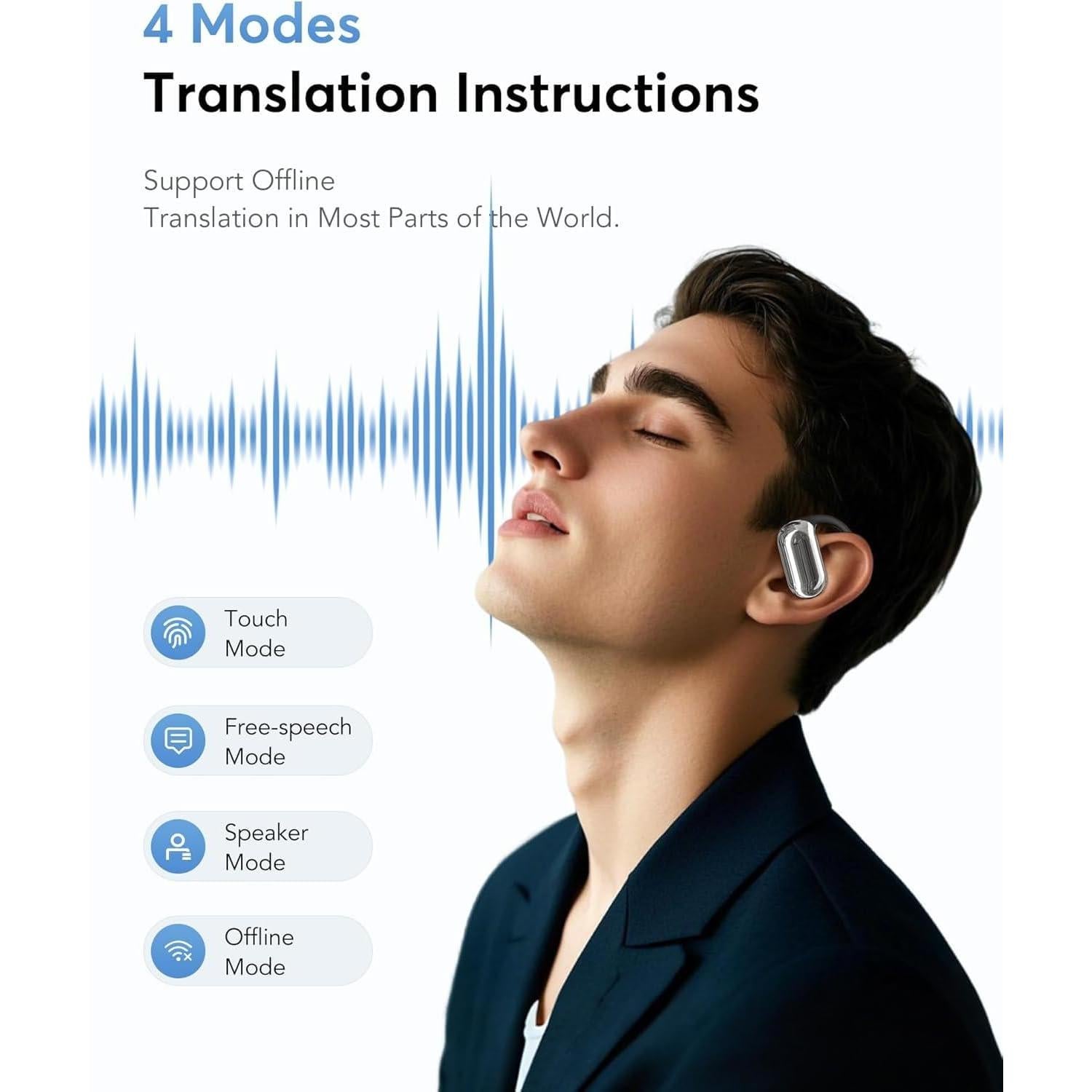 Auriculares KOSERNT Q16S AI Traducción en Tiempo Real 144 Idiomas