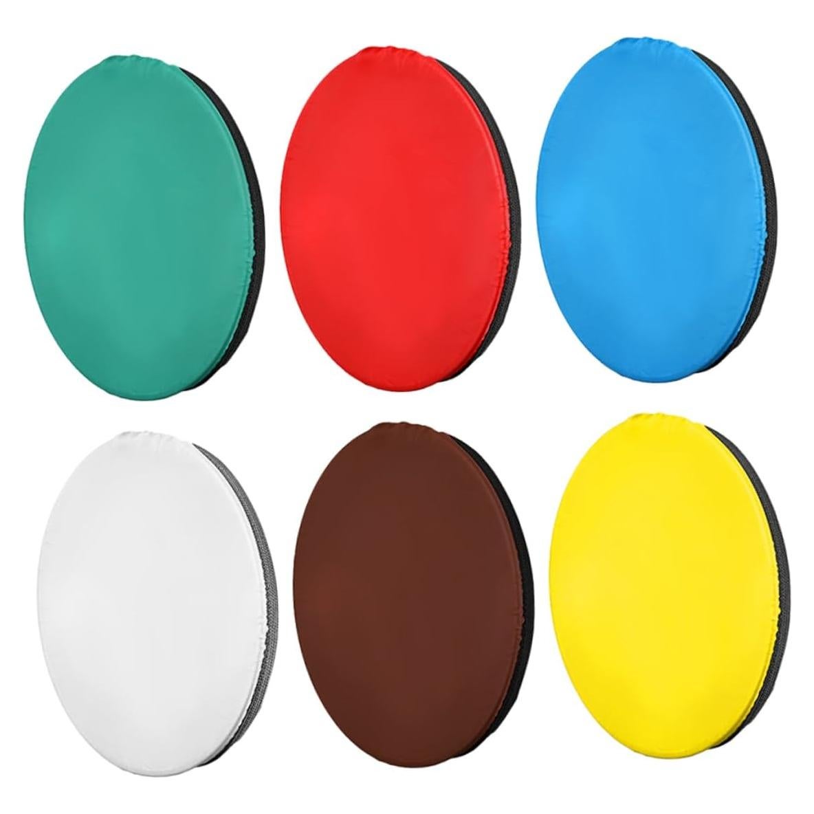 HOMSFOU 6pcs Light Reflector Diffuser Portable Colored Studio Reflectors for Product Photography and Event Lighting for Softening Hard Light and Eliminating Shadows