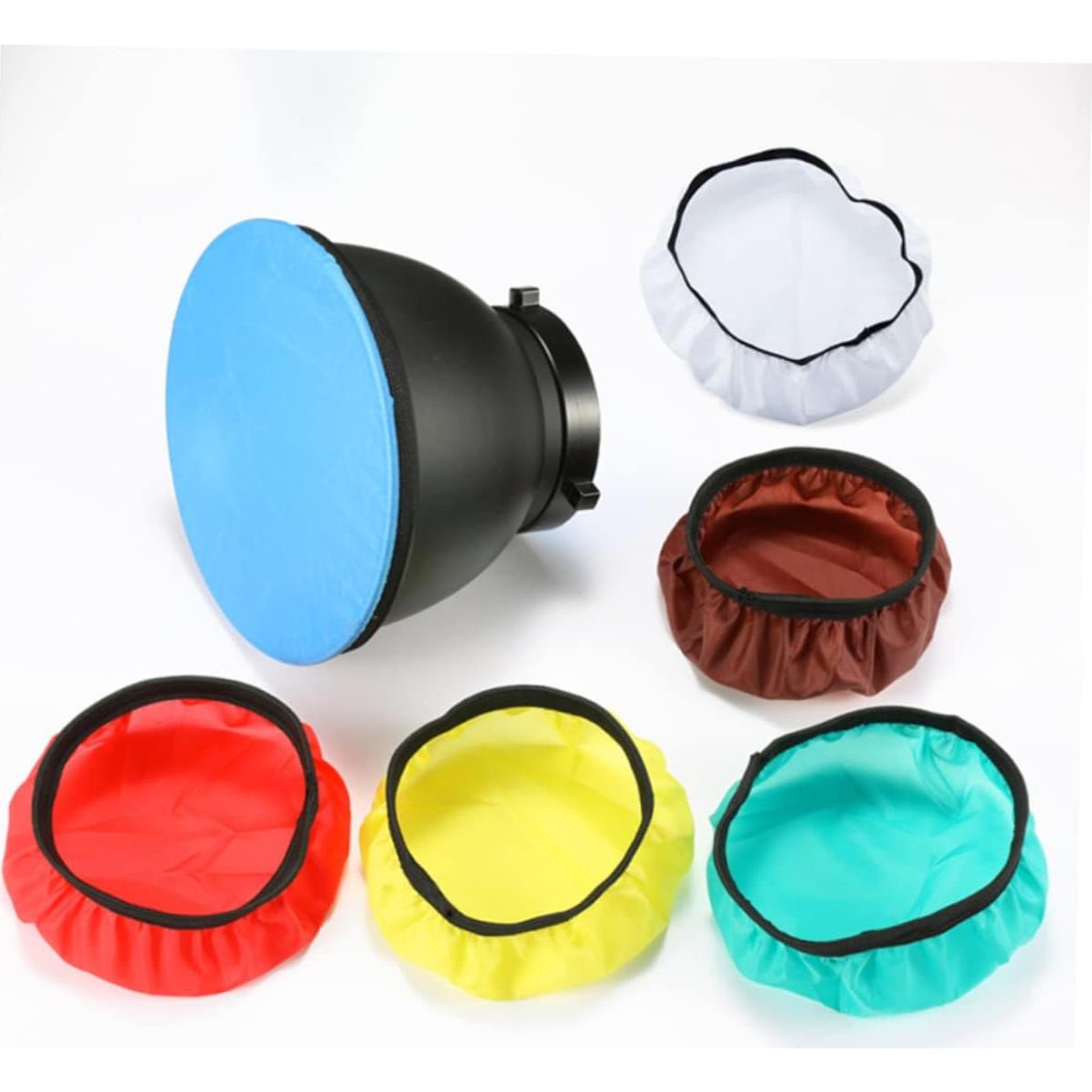 HOMSFOU 6pcs Light Reflector Diffuser Portable Colored Studio Reflectors for Product Photography and Event Lighting for Softening Hard Light and Eliminating Shadows