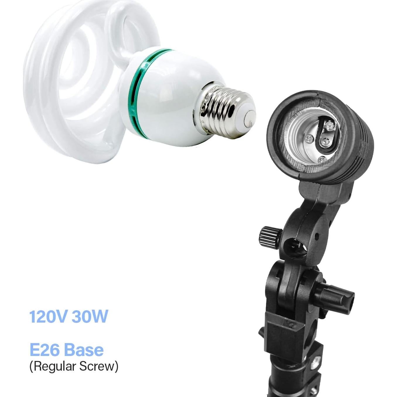 LimoStudio 2Pack Bombillas CFL 30W E26 Luz Diurna 5400K