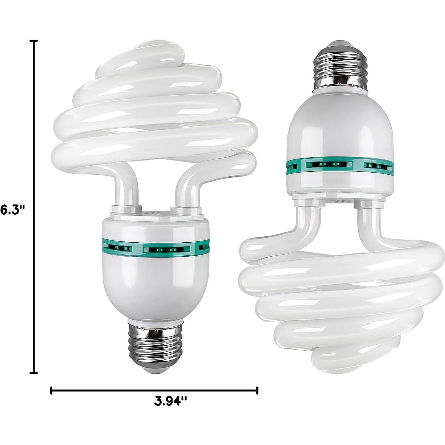 LimoStudio 2Pack Bombillas CFL 30W E26 Luz Diurna 5400K