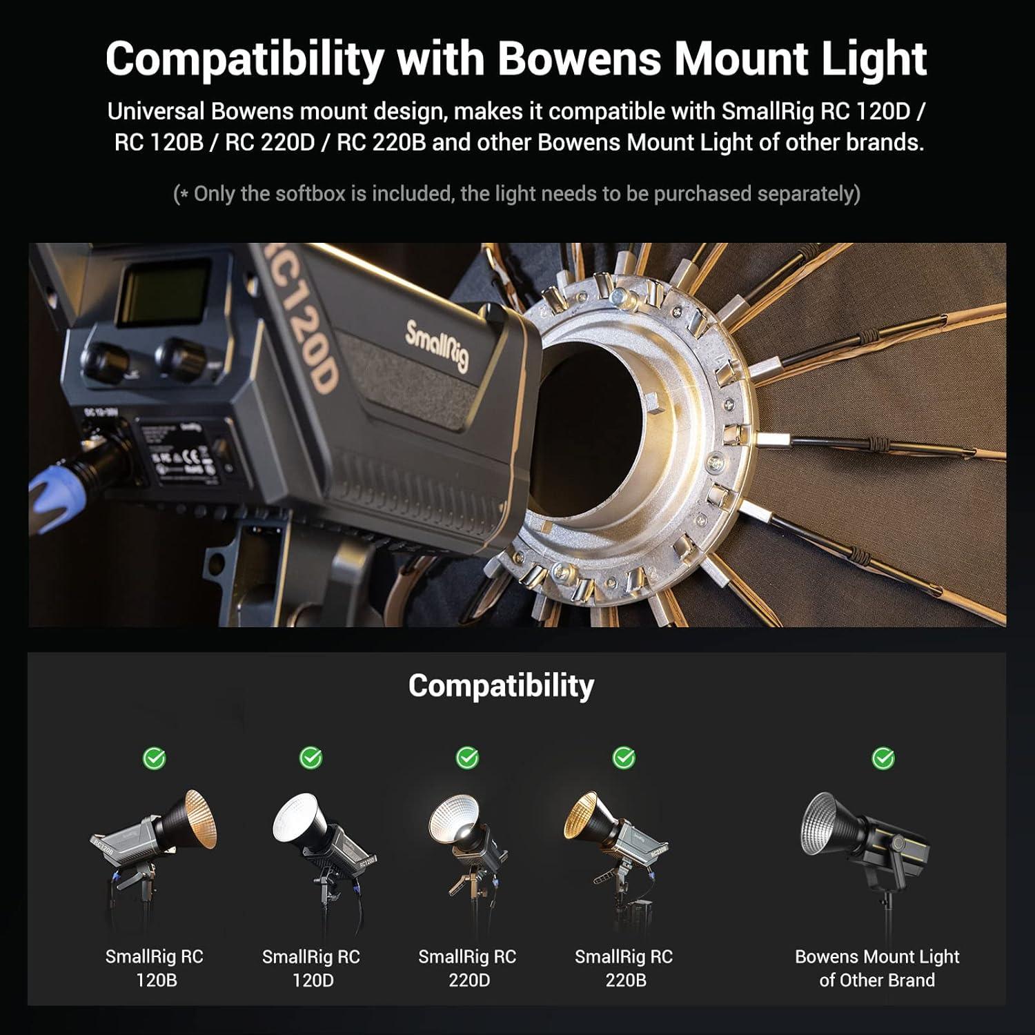 Softbox Parabólico SmallRig 21.6" (55 cm) Liberación Rápida