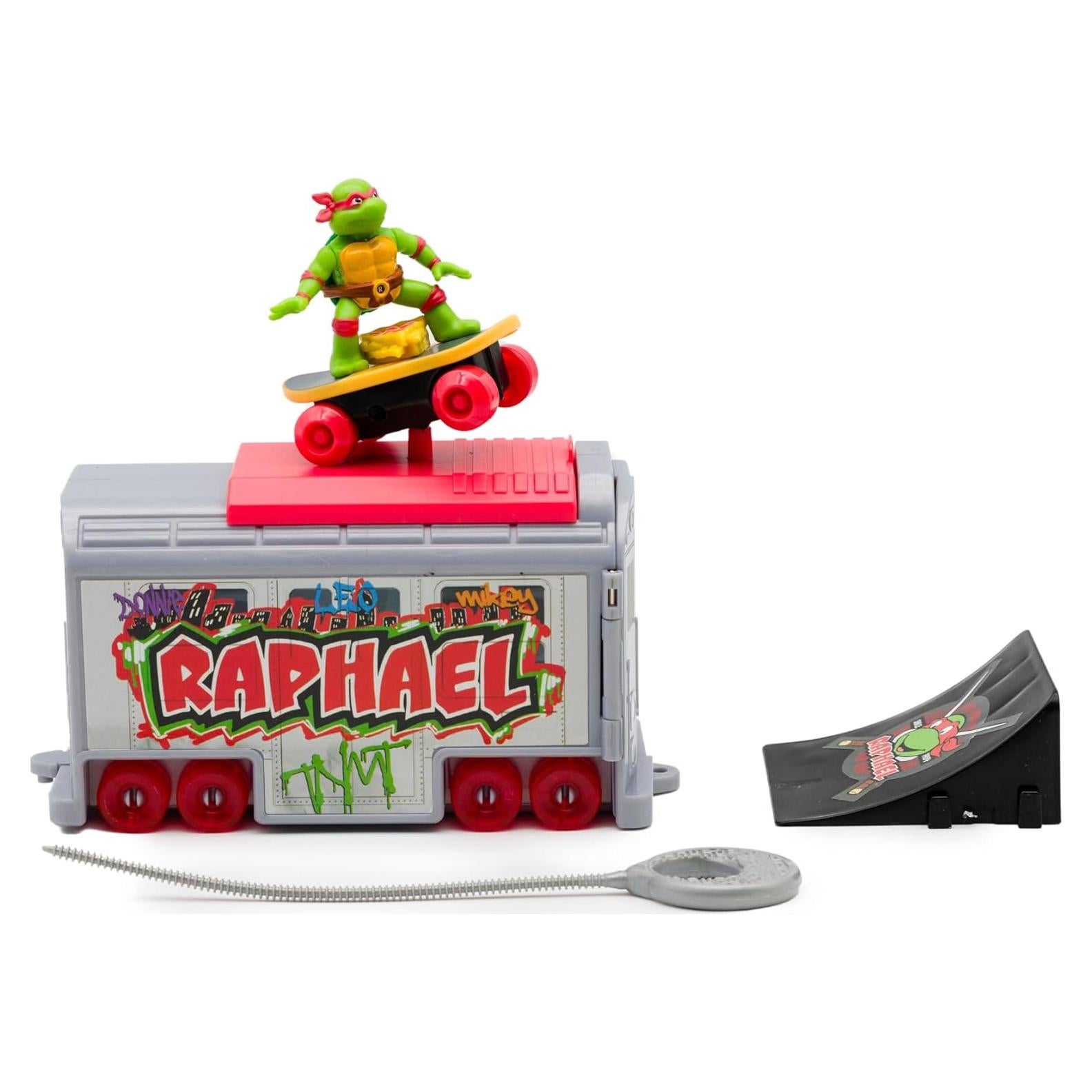 Lanzador de Metro Switch Kick Tortugas Ninja - Raphael - 15 cm