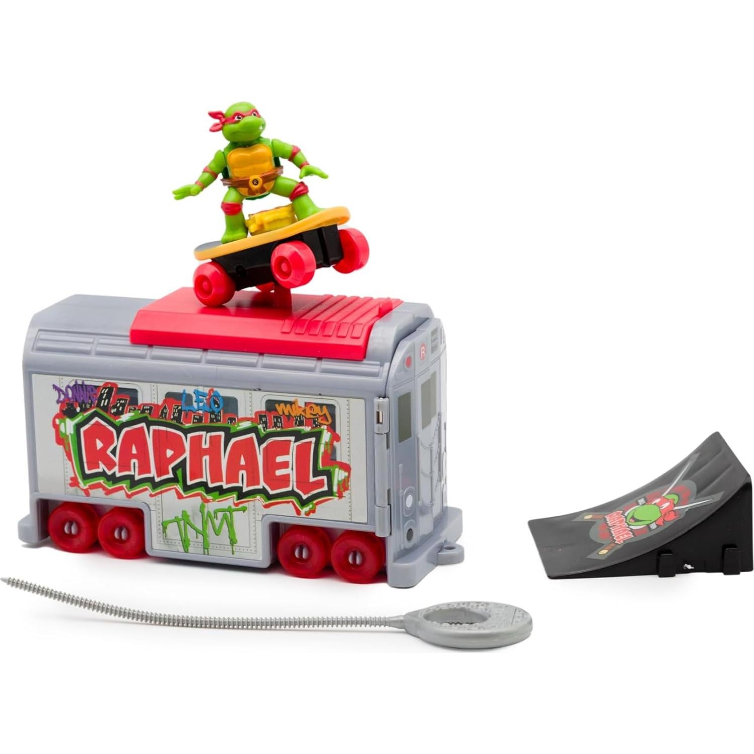 Lanzador de Metro Switch Kick Tortugas Ninja - Raphael - 15 cm