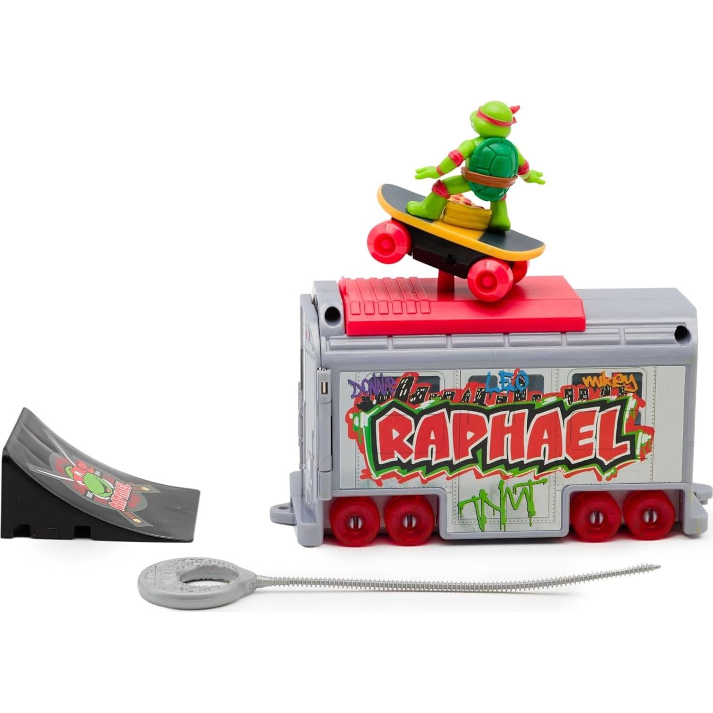 Lanzador de Metro Switch Kick Tortugas Ninja - Raphael - 15 cm