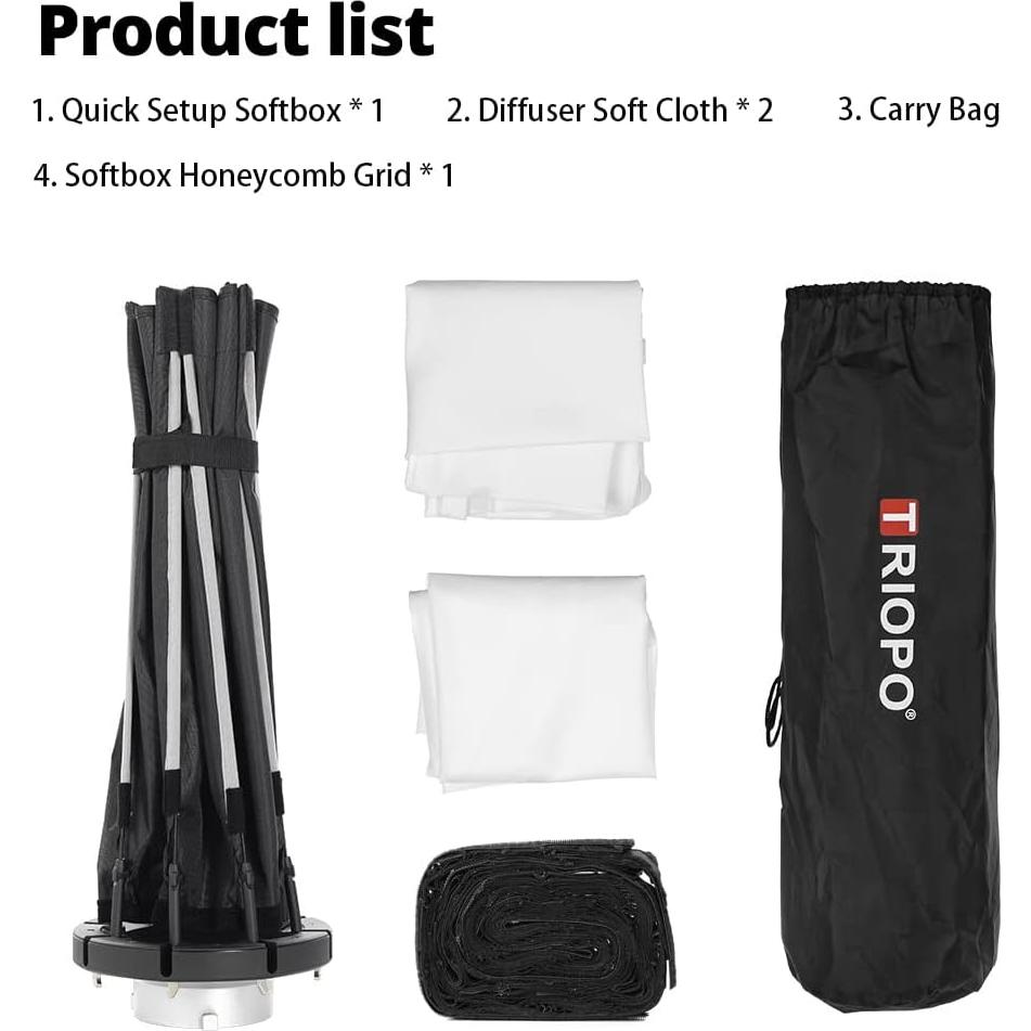 Paraguas Octagonal 120 cm AMBITFUL Softbox Fotografía