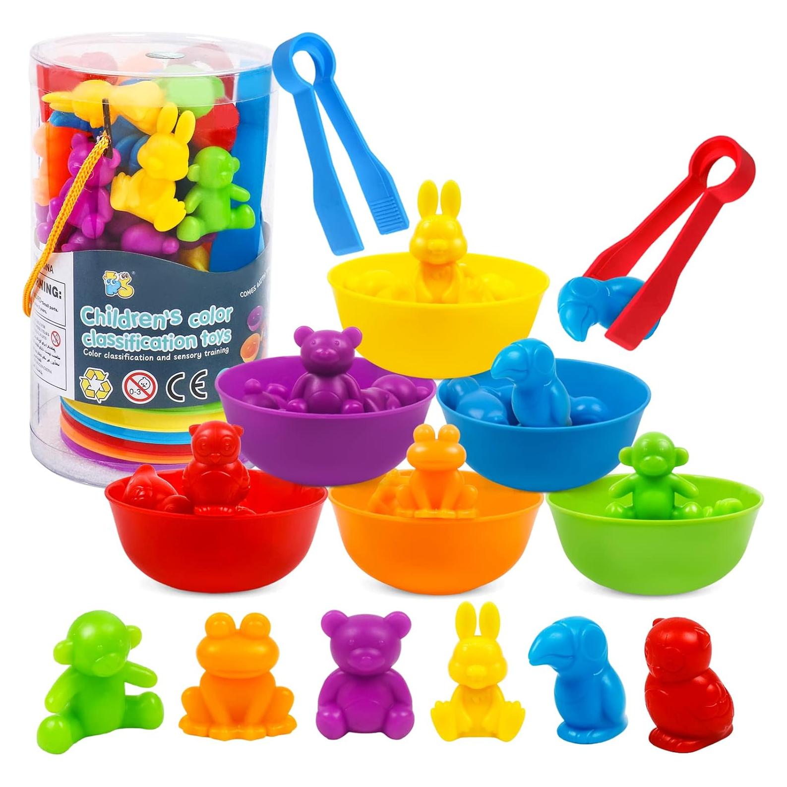 Juegos de emparejamiento de animales contadores USATDD 36 piezas