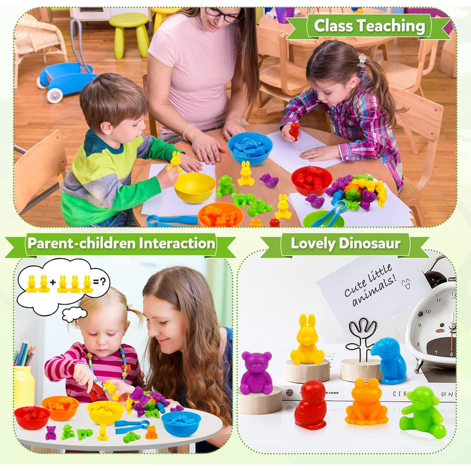 Juegos de emparejamiento de animales contadores USATDD 36 piezas