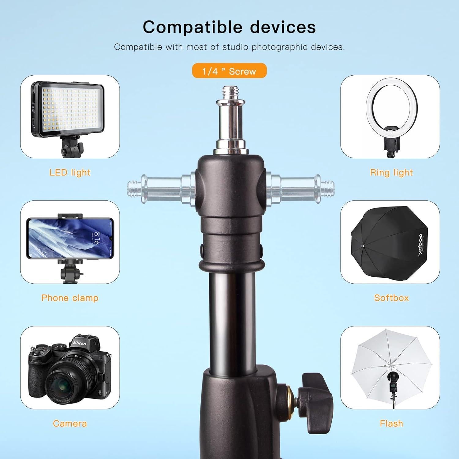 Soporte de trípode Godox 240 cm para iluminación fotográfica