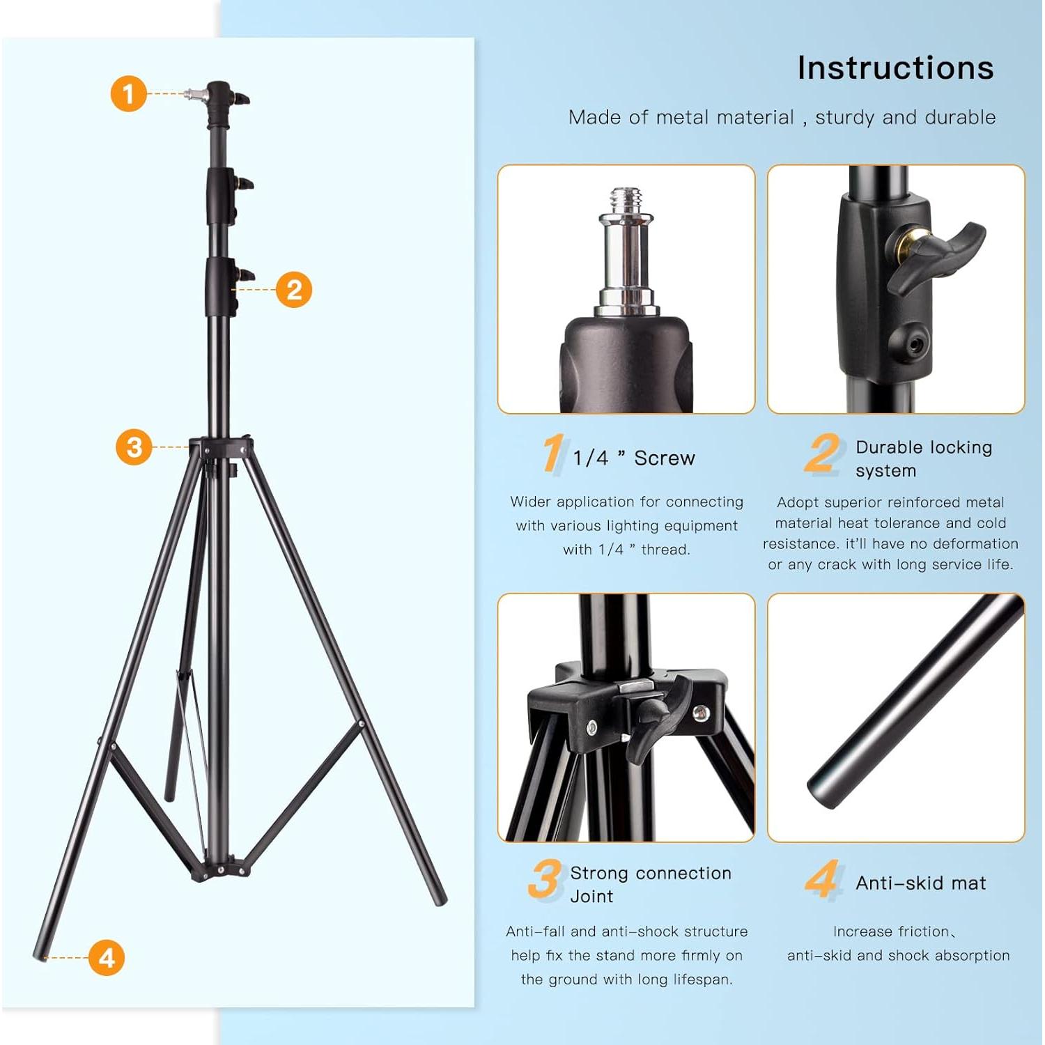 Soporte de trípode Godox 240 cm para iluminación fotográfica