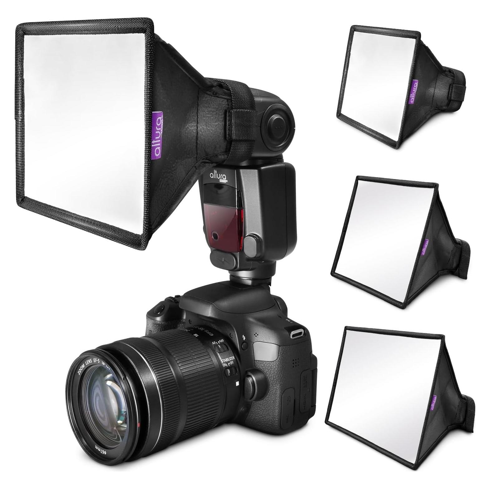 (3 Pack) Flash Diffuser Light Softbox by Altura Photo (Universal, Collapsible with Storage Pouch) for Canon, Yongnuo and Nikon Speedlight