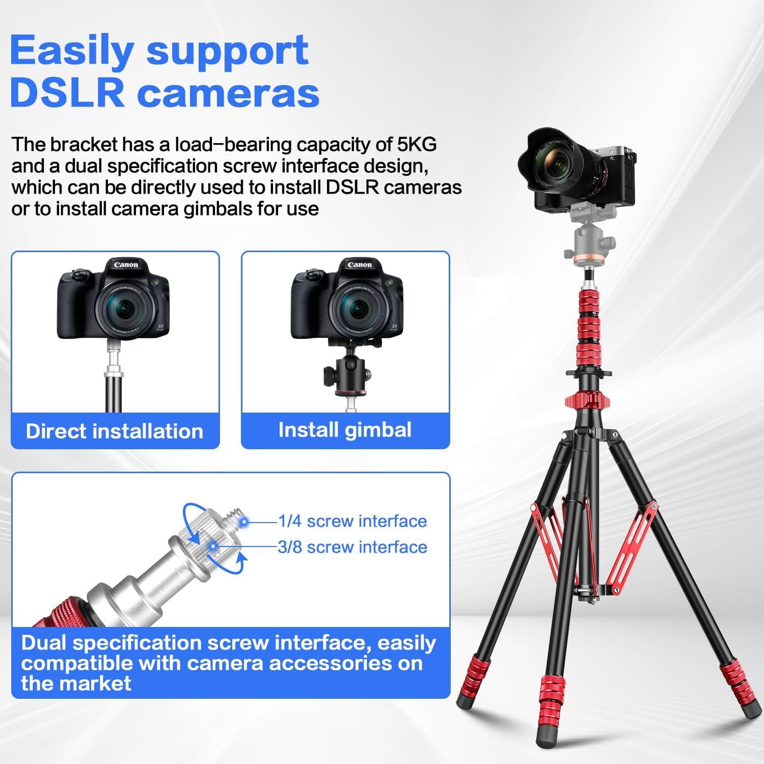 Trípode de Luz Ajustable Aluminio 222 cm con Bolsa - MT-02S