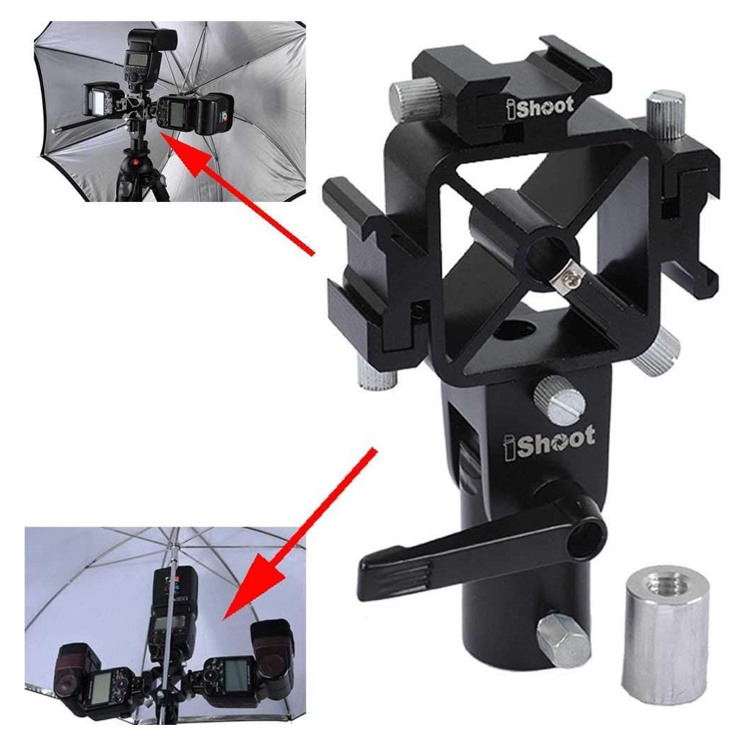 Soporte de Flash Universal iShoot IS-ST-DZ con Montura Tri-hot Shoe